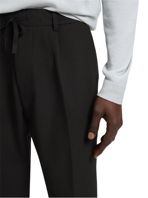 Pantaloni con fit affusolato in tessuto elasticizzato idrorepellente Boss Green | 50539085001